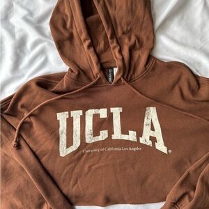 Brown Cropped UCLA Hoodie